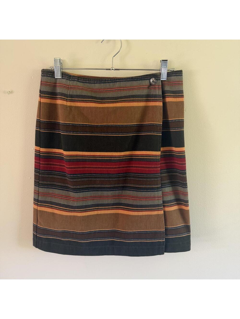 Jones New York Cotton Serape Stripe Mini Skirt size 4
